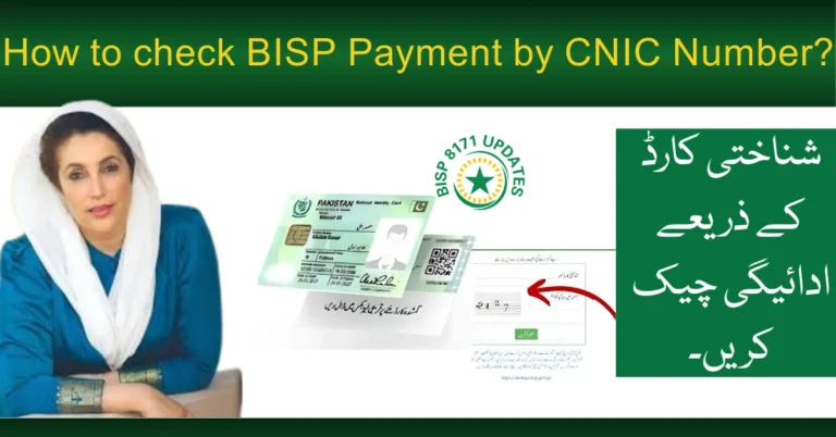 How to check BISP Payment by CNIC Number?
